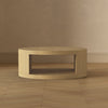 Alure Contemporary 36" Round Coffee Table in Natural Oak | Table basse ronde contemporaine Alure 36" en chene naturel