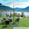 Outsunny 2pc Portable Umbrella Base Weights 61.6lbs Resin Flabelliform Garden Parasol Base