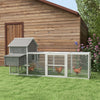 Pawhut Extra Large Chicken Coop, Wooden Chicken Run With Nesting Boxes, Run, Doors, Tray, Ramp For 4|Pawhut Poulailler, Parc A Poules En Bois Avec Nichoirs, Parcours, Portes, Plateau, Rampe Pour 4-6 Po