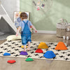Qaba Stepping Stones Kids, 9pcs Obstacle Course For Kids, Non-slip Heart-shaped Balance Stepping Sto|Qaba 9 Pcs Tremplins, Parcours D'obstacles Pour Enfants, Pierres De Gue D'equilibre Antiderapantes E