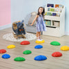Outsunny Stepping Stones Kids With Anti-slip Mat, 12 Pcs Balance Stepping Stones Obstacle Course, In|Outsunny 12 Pieces D'equilibre Pour Enfants, Parcours D'obstacles, Jeu Sensoriel, Pierres De Riviere