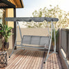 Outsunny 3 Person Patio Swing Seats With Adjustable Canopy Outdoor Swing Chair Bench For Garden, Poo|Outsunny Balancelle De Jardin Pour 3 Personnes Avec Banc De Balancoire D'exterieur A Auvent Reglable