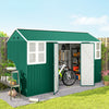 Outsunny 12' x 5.5' Metal Garden Storage Shed with Lockable Door Green