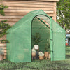 Outsunny 6'x3.3'x5.5' Walk-in Garden Greenhouse With Door And Top Window, Portable Mini Greenhouse F|Outsunny Serre De Jardin Balcon Terrasse Serre Pour Tomates Bache Pe Impermeable Porte Fenetre Zippe