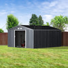 Outsunny 11' X 13' Practical Backyard Garden Storage Tool Shed Double Sliding Door 4 Ventilation Slo|Outsunny 11,2 Pi X 12,5 Pi Remise A Outils De Rangement Pour Jardin A L'arriere, Porte Coulissante D