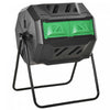 Outsunny Outdoor Dual Chamber 360° Rotating Composter Green|Outsunny Bac A Compost Exterieur A Double Chambre Rotatif A 360° Vert