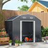 Outsunny 8' X 4' Metal Outdoor Storage Shed With Adjustable Shelves|Outsunny Remise De Rangement En Metal 8' X 4' Avec Etageres Reglables