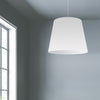 Dainolite Oversized Drum 1 Light Pendant Large White Shade Lamp|Grand luminaire suspendu de Dainolite avec très grand abat-jour cylindrique blanc et 1 ampoule