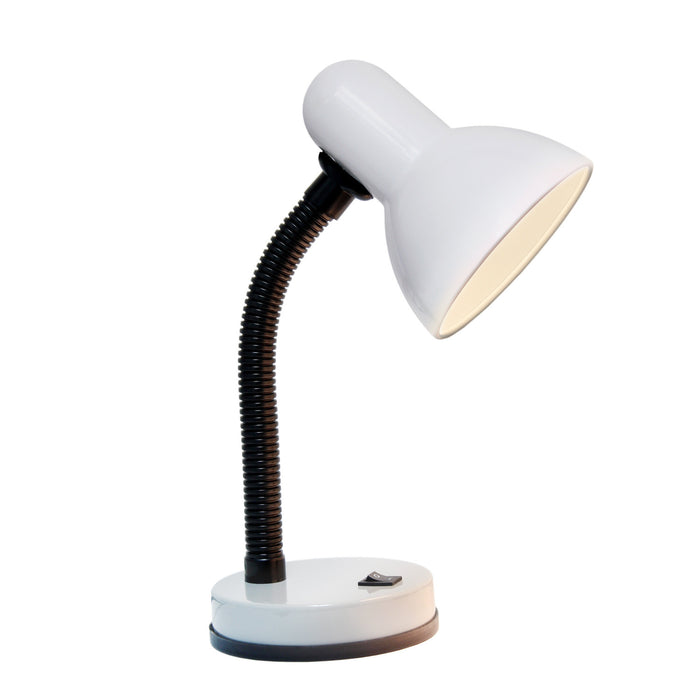 Remmer Gooseneck Desk Lamp, Snow, 14.25\"H