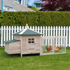 Pawhut 77" Chicken Coop Hen House Rabbit Hutch Poultry Cage Pen Outdoor Backyard With Nesting Box Ru|Pawhut 77" Poulailler Cage Lapin Clapier Volaille Exterieur Cour Avec Nichoir Aire De Jeux Naturel
