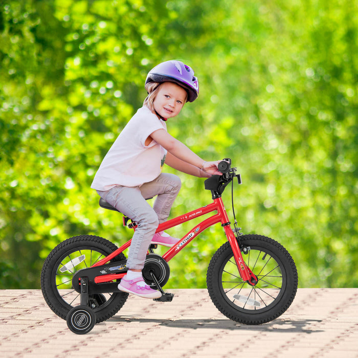 Costway 14-inch Kid's Bike For 3-5 Years Old With Adjustable Saddle & Anti-slip Handlebar Red