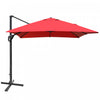 Costway 10'x13' Patio Offset Cantilever Umbrella Aluminum 360° Rotation Tilt Wine