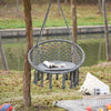 Outsunny Hanging Rope Deck Hammock, Dark Grey