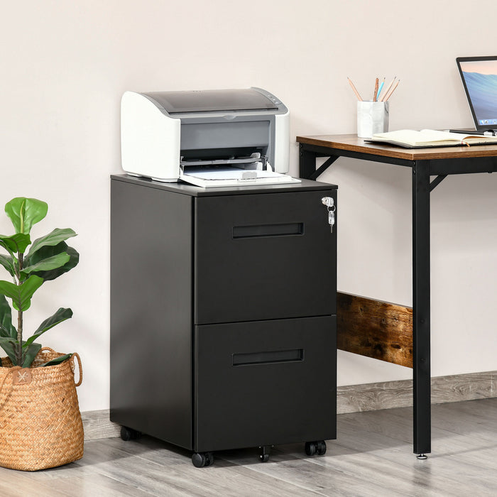Vinsetto File Cabinet Vertical Filing Cabinet Lockable For Office