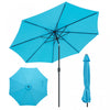 Costway 10Ft Outdoor Market Patio Table Umbrella Push Button Tilt Crank Lift Blue
