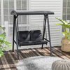 Outsunny 2 Seater Outdoor Swing Chair Porch Swing Bench With Canopy|Outsunny Balancoire D'exterieur 2 Places, Banc De Balancoire Avec Auvent