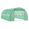 Outsunny Walk-in Tunnel Greenhouse 19 X 10 X 6.6 Ft Hoop House, Green|Outsunny Serre Tunnel De Plain-pied, Serre De 19 X 10 X 6,6 Pi, Vert