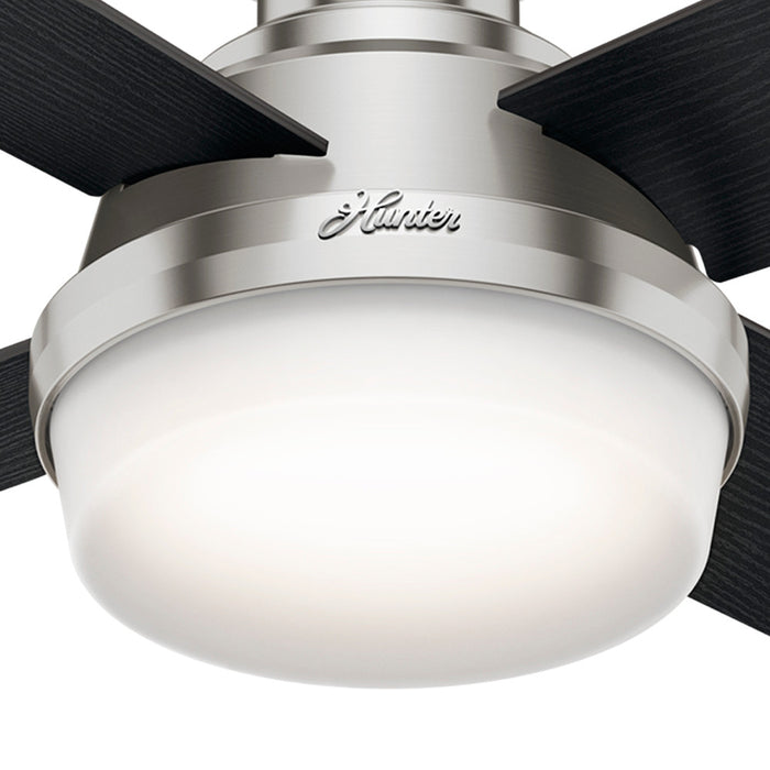 Dempsey Low Profile Ceiling Fan with Light Fixture - Black