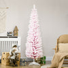 Homcom Pencil Artificial Christmas Tree With Snow-flocked Branches|Homcom Arbre De Noel Artificiel Crayon Avec Branches Floquees De Neige