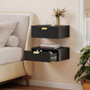 HOMCOM Floating Nightstands Set of 2, Bedside Tables Black