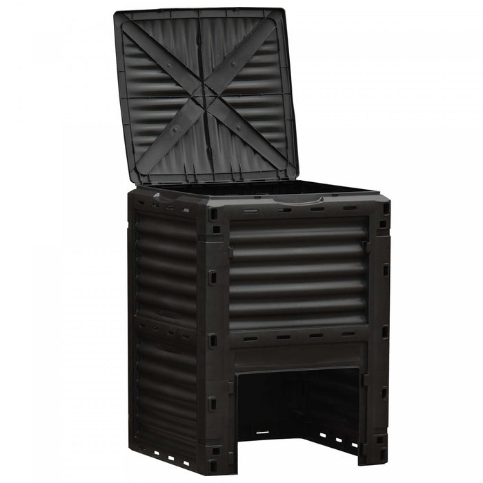 Outsunny Garden Compost Bin Large Outdoor Compost Container Yellow