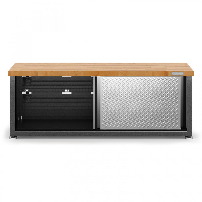 Gladiator Storage Shoe Bench - Silver Tread