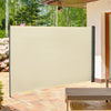 Outsunny 118" X 79" Retractable Side Awning Patio Outdoor Folding Privacy Screen With Resistance To |Outsunny Ecran De Confidentialite Pliant Pour Auvent Lateral 118"x79" Creme