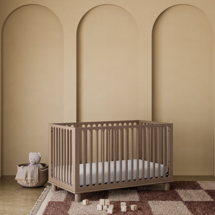 Storkcraft Sicily Deluxe 3-in-1 Convertible Crib with Bonus Toddler Guardrail - Hazelnut