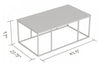 43” Coffee Table - Dark Taupe With Black Metal | Table à café de 43 po - taupe foncé avec métal noir