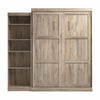 Bestar Pur Queen Murphy Shelving Unit 90-Inch Wall Bed - Rustic Brown|Grand lit escamotable mural Pur de Bestar de 90 po avec tablettes - brun rustique