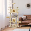 Pawhut 79" Cat Tree Tower, Large Cat Condo Furniture, Multi-level Cat Tower With Scratching Posts, C|Pawhut Arbre A Chat Deluxe Grattoir 79pouce Condo Centre D'activites A Plusieurs Niveaux Avec Jouets