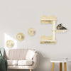 Pawhut 4pcs Cat Wall Shelf With Scratching Posts, Hammock, Setps, Platforms, Cat Shelves For Relaxin|Pawhut Lot De 4 Etageres Murales Pour Chat Avec Griffoirs, Hamac, Ensembles, Plates-formes, Etageres