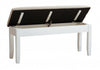 Jane Fabric Storage Dining Bench - Brown|Banc de salle à manger Jane en tissu avec rangement - brun
