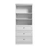 Bestar Versatile 36 W Closet Organizer with Drawers - White|Organisateur de garde-robe Versatile de Bestar de 36 po (L) avec tiroirs - blanc