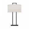 25" Black Modern Table Lamp with Textured Shade | Lampe de table moderne noire de 25 po avec abat-jour texturé