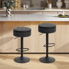 HOMCOM Bar Stools Set of 2, Swivel Barstools with Storage, Footrest, Black