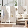 HOMCOM 56.9" 6 Panel Room Divider with Pegboard Display for Indoor White