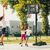 Soozier Mobile Basketball Stand Basketball Hoop With Height Adjustable