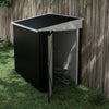 Outsunny 4' X 6' Steel Garden Storage Shed Lean To Shed Outdoor Metal Tool House With Lockable Door |Outsunny Remise De Rangement Exterieure En Metal 4' X 6' Avec Serrure