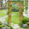 Outsunny 85" Wooden Garden Arbour For Wedding And Ceremony, Outdoor Garden Arch Trellis For Climbing|Outsunny Arbre De Jardin En Bois De 85", Treillis D'arche De Jardin Exterieur, Orange