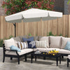 Outsunny 11ft Offset Hanging Patio Umbrella For Backyard, Cream White