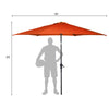 Costway 9FT Patio Umbrella Patio Market Steel Tilt W/ Crank Outdoor Yard Garden Orange