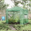 Outsunny 8' X 6' Portable Pop Up Greenhouse, Outdoor Walk-in Hot House With Roll-up Door & 2 Windows|Outsunny 8' X 6' Maison Chaude A Effet De Serre Portable Avec Porte Enroulable Et 2 Fenetres D'exter