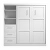 Bestar Pur Full Murphy Unit with Drawers 84-Inch Wall Bed - White|Lit double escamotable mural Pur de Bestar de 84 po avec tiroirs - blanc