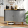 HOMCOM 47" Modern Sideboard Buffet Cabinet with Tambour Sliding Doors Grey