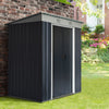 Outsunny 6' X 4' Outdoor Storage Shed, Metal Garden Tool Storage House Organizer With Lockable Slidi|Outsunny Abri De Jardin Avec Portes Coulissantes Et Bouche D'aeration, Noir