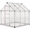 Outsunny Greenhouse, Walk-in Hot House, Clear Pc Board With Sliding Door|Outsunny Serre, Serre De Plain-pied Transparente Avec Porte Coulissante