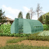 Outsunny 20x10x6.6ft Heavy Duty Outdoor Walk-in Tunnel Greenhouse Portable Garden Planting Warm Hous|Outsunny 20x10x6.6ft Serre Robuste Pour Jardin Portatif Couverture Verte