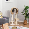 Pawhut 39" H Cat Tree, Multi-level Cat Tower With Sisal Scratching Post, Condo, Plush Perch, Hanging Rope And Hanging Ball, Beige