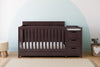 Graco Hadley 5-in-1 Convertible Crib and Changer with Drawer - Espresso